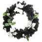vidaXL Weihnachtskranz mit LED Schwarz 60 cm PVC vidaXL Weihnachtskranz mit LED Schwarz 60 cm PVC