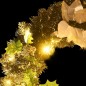 vidaXL Weihnachtskranz mit LED Schwarz 60 cm PVC vidaXL Weihnachtskranz mit LED Schwarz 60 cm PVC