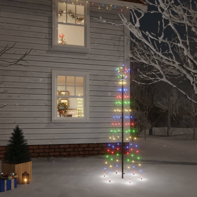 vidaXL LED-Weihnachtsbaum mit Erdnägeln Mehrfarbig 108 LEDs 180 cm vidaXL LED-Weihnachtsbaum mit Erdnägeln Mehrfarbig 108 LEDs 180 cm