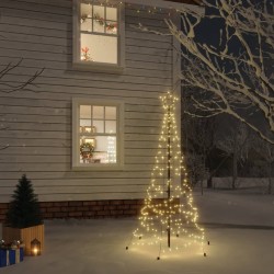vidaXL LED-Weihnachtsbaum mit Erdnägeln Warmweiß 200 LEDs 180 cm