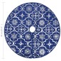 vidaXL Luxus-Weihnachtsbaumdecke mit Socke Blau 90 cm Stoff vidaXL Luxus-Weihnachtsbaumdecke mit Socke Blau 90 cm Stoff
