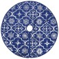vidaXL Luxus-Weihnachtsbaumdecke mit Socke Blau 122 cm Stoff vidaXL Luxus-Weihnachtsbaumdecke mit Socke Blau 122 cm Stoff