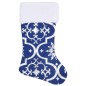 vidaXL Luxus-Weihnachtsbaumdecke mit Socke Blau 122 cm Stoff vidaXL Luxus-Weihnachtsbaumdecke mit Socke Blau 122 cm Stoff