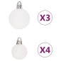 vidaXL 65-tlg. Weihnachtskugel-Set Rosa / Rot / Weiß vidaXL 65-tlg. Weihnachtskugel-Set Rosa / Rot / Weiß