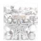 vidaXL 70-tlg. Weihnachtskugel-Set Silbern und Weiß vidaXL 70-tlg. Weihnachtskugel-Set Silbern und Weiß