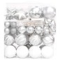 vidaXL 70-tlg. Weihnachtskugel-Set Silbern und Weiß vidaXL 70-tlg. Weihnachtskugel-Set Silbern und Weiß