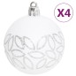 vidaXL 70-tlg. Weihnachtskugel-Set Silbern und Weiß vidaXL 70-tlg. Weihnachtskugel-Set Silbern und Weiß