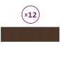 vidaXL Wandpaneele 12 Stk. Braun 60x15 cm Stoff 1,08 m² vidaXL Wandpaneele 12 Stk. Braun 60x15 cm Stoff 1,08 m²
