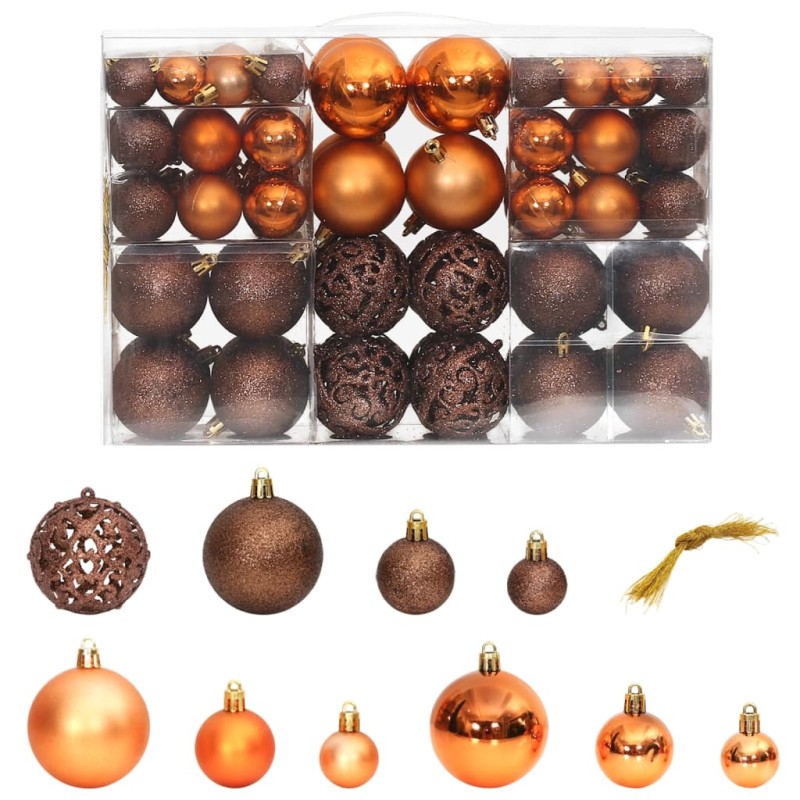 vidaXL Weihnachtskugeln 100 Stk. Braun 3 / 4 / 6 cm vidaXL Weihnachtskugeln 100 Stk. Braun 3 / 4 / 6 cm