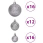 vidaXL Weihnachtskugeln 100 Stk. Grau 3 / 4 / 6 cm vidaXL Weihnachtskugeln 100 Stk. Grau 3 / 4 / 6 cm