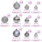 vidaXL Weihnachtskugeln 100 Stk. Grau 3 / 4 / 6 cm vidaXL Weihnachtskugeln 100 Stk. Grau 3 / 4 / 6 cm