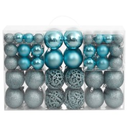 vidaXL Weihnachtskugeln 100 Stk. Türkis 3 / 4 / 6 cm
