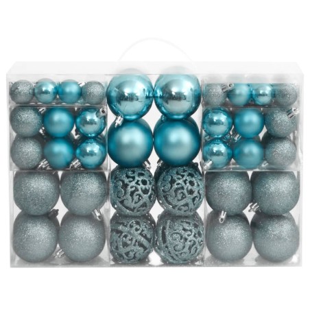 vidaXL Weihnachtskugeln 100 Stk. Türkis 3 / 4 / 6 cm