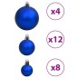vidaXL Weihnachtskugeln 100 Stk. Blau und Silbern 3 / 4 / 6 cm vidaXL Weihnachtskugeln 100 Stk. Blau und Silbern 3 / 4 / 6 cm