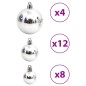 vidaXL Weihnachtskugeln 100 Stk. Blau und Silbern 3 / 4 / 6 cm vidaXL Weihnachtskugeln 100 Stk. Blau und Silbern 3 / 4 / 6 cm