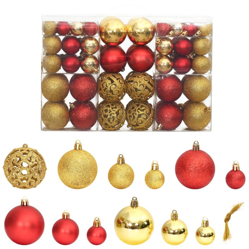 vidaXL Weihnachtskugeln 100 Stk. Golden und Weinrot 3 / 4 / 6 cm vidaXL Weihnachtskugeln 100 Stk. Golden und Weinrot 3 / 4 / 6 cm