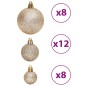 vidaXL Weihnachtskugeln 100 Stk. Champagner und Braun 3 / 4 / 6 cm vidaXL Weihnachtskugeln 100 Stk. Champagner und Braun 3 / 4 / 6 cm