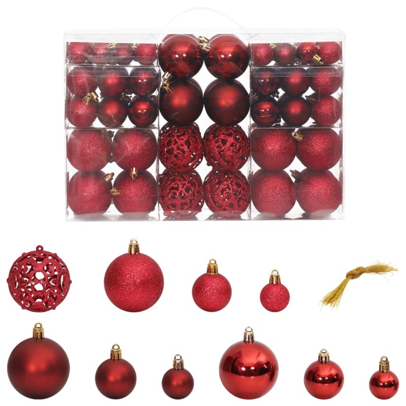 vidaXL Weihnachtskugeln 100 Stk. Weinrot 3 / 4 / 6 cm vidaXL Weihnachtskugeln 100 Stk. Weinrot 3 / 4 / 6 cm