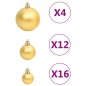 vidaXL 111-tlg. Weihnachtskugel-Set Golden Polystyrol vidaXL 111-tlg. Weihnachtskugel-Set Golden Polystyrol