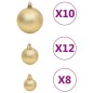 vidaXL 111-tlg. Weihnachtskugel-Set Golden Polystyrol vidaXL 111-tlg. Weihnachtskugel-Set Golden Polystyrol