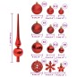 vidaXL 111-tlg. Weihnachtskugel-Set Rot Polystyrol vidaXL 111-tlg. Weihnachtskugel-Set Rot Polystyrol