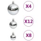vidaXL 111-tlg. Weihnachtskugel-Set Silbern Polystyrol vidaXL 111-tlg. Weihnachtskugel-Set Silbern Polystyrol