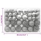 vidaXL 111-tlg. Weihnachtskugel-Set Silbern Polystyrol vidaXL 111-tlg. Weihnachtskugel-Set Silbern Polystyrol