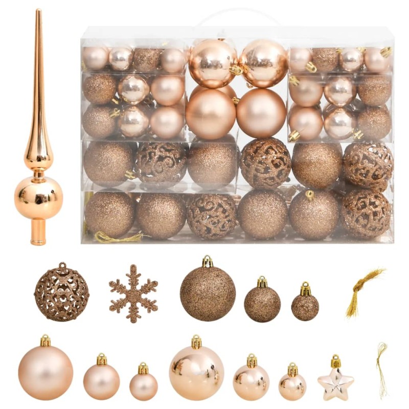 vidaXL 111-tlg. Weihnachtskugel-Set Rosegold Polystyrol vidaXL 111-tlg. Weihnachtskugel-Set Rosegold Polystyrol