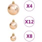 vidaXL 111-tlg. Weihnachtskugel-Set Rosegold Polystyrol vidaXL 111-tlg. Weihnachtskugel-Set Rosegold Polystyrol
