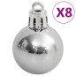 vidaXL 111-tlg. Weihnachtskugel-Set Weiß und Grau Polystyrol vidaXL 111-tlg. Weihnachtskugel-Set Weiß und Grau Polystyrol