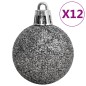 vidaXL 111-tlg. Weihnachtskugel-Set Weiß und Grau Polystyrol vidaXL 111-tlg. Weihnachtskugel-Set Weiß und Grau Polystyrol