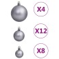 vidaXL 111-tlg. Weihnachtskugel-Set Weiß und Grau Polystyrol vidaXL 111-tlg. Weihnachtskugel-Set Weiß und Grau Polystyrol