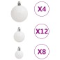 vidaXL 111-tlg. Weihnachtskugel-Set Weiß Polystyrol vidaXL 111-tlg. Weihnachtskugel-Set Weiß Polystyrol