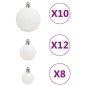 vidaXL 111-tlg. Weihnachtskugel-Set Weiß Polystyrol vidaXL 111-tlg. Weihnachtskugel-Set Weiß Polystyrol