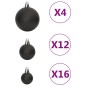 vidaXL 111-tlg. Weihnachtskugel-Set Schwarz Polystyrol vidaXL 111-tlg. Weihnachtskugel-Set Schwarz Polystyrol