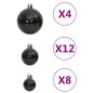 vidaXL 111-tlg. Weihnachtskugel-Set Schwarz Polystyrol vidaXL 111-tlg. Weihnachtskugel-Set Schwarz Polystyrol