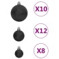 vidaXL 111-tlg. Weihnachtskugel-Set Schwarz Polystyrol vidaXL 111-tlg. Weihnachtskugel-Set Schwarz Polystyrol