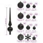 vidaXL 111-tlg. Weihnachtskugel-Set Schwarz Polystyrol vidaXL 111-tlg. Weihnachtskugel-Set Schwarz Polystyrol