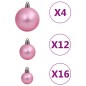 vidaXL 111-tlg. Weihnachtskugel-Set Rosa Polystyrol vidaXL 111-tlg. Weihnachtskugel-Set Rosa Polystyrol