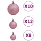 vidaXL 111-tlg. Weihnachtskugel-Set Rosa Polystyrol vidaXL 111-tlg. Weihnachtskugel-Set Rosa Polystyrol