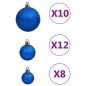 vidaXL 111-tlg. Weihnachtskugel-Set Blau Polystyrol vidaXL 111-tlg. Weihnachtskugel-Set Blau Polystyrol