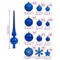 vidaXL 111-tlg. Weihnachtskugel-Set Blau Polystyrol vidaXL 111-tlg. Weihnachtskugel-Set Blau Polystyrol