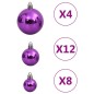 vidaXL 111-tlg. Weihnachtskugel-Set Lila Polystyrol vidaXL 111-tlg. Weihnachtskugel-Set Lila Polystyrol