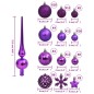 vidaXL 111-tlg. Weihnachtskugel-Set Lila Polystyrol vidaXL 111-tlg. Weihnachtskugel-Set Lila Polystyrol