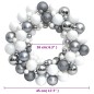 vidaXL Weihnachtskranz Weiß und Grau 45 cm Polystyrol vidaXL Weihnachtskranz Weiß und Grau 45 cm Polystyrol