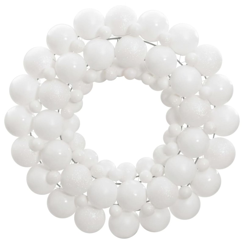 vidaXL Weihnachtskranz Weiß 45 cm Polystyrol vidaXL Weihnachtskranz Weiß 45 cm Polystyrol