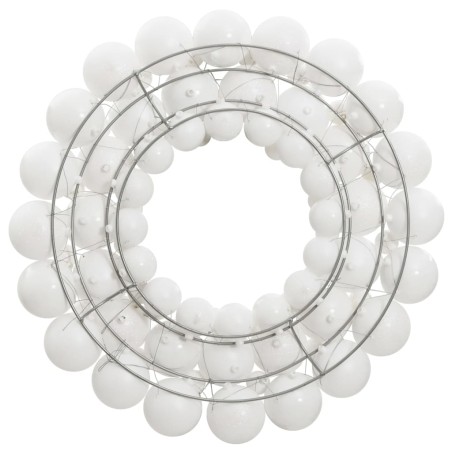 vidaXL Weihnachtskranz Weiß 45 cm Polystyrol