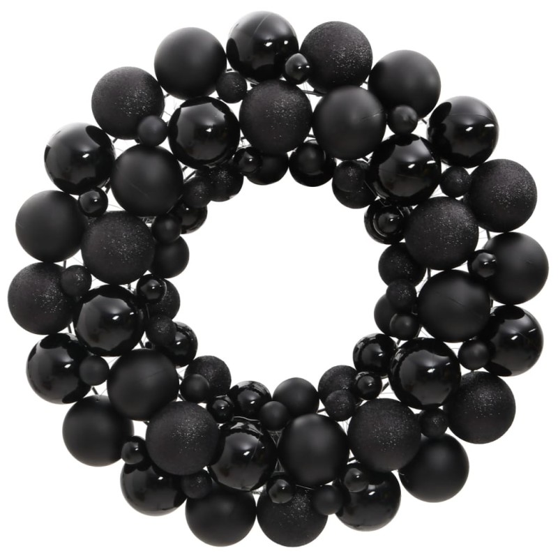 vidaXL Weihnachtskranz Schwarz 45 cm Polystyrol vidaXL Weihnachtskranz Schwarz 45 cm Polystyrol