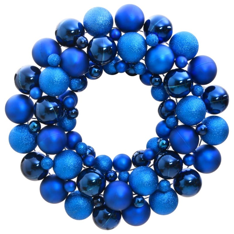 vidaXL Weihnachtskranz Blau 45 cm Polystyrol vidaXL Weihnachtskranz Blau 45 cm Polystyrol