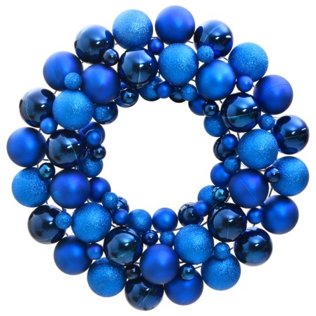 vidaXL Weihnachtskranz Blau 45 cm Polystyrol